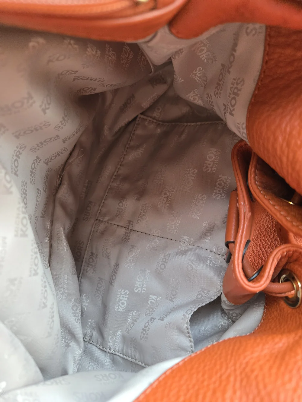 Michael Kors Burnt Orange Leather Shoulder Bag